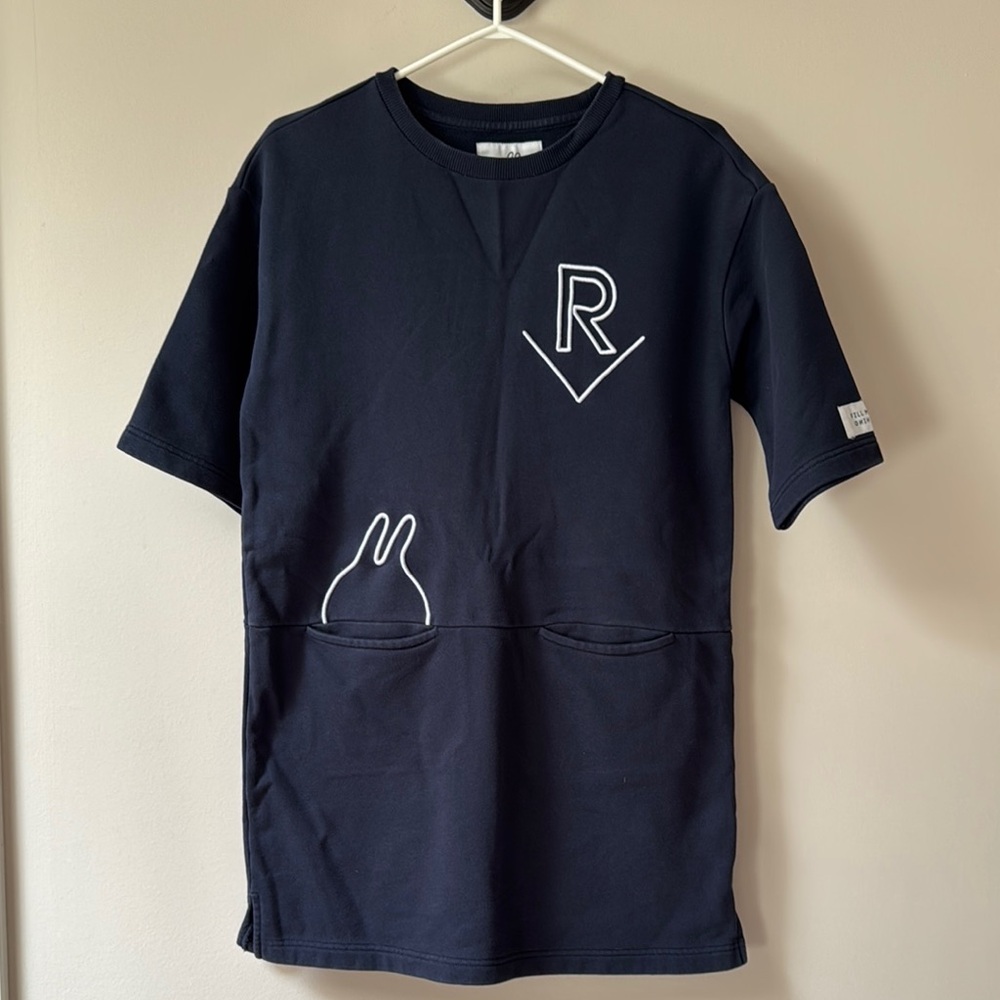 Navy Blue Rabbit T-Shirt Dress